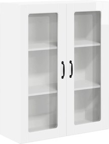 vidaXL Ραφιέρα τοίχου LUCCA Γυαλιστερό Λευκό 80 x 31 x 100 εκ.