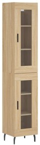 vidaXL Μπουφές Sonoma δρυς 34,5 x 34 x 180 εκ. από Επεξεργασμένο Ξύλο
