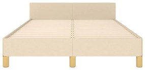 vidaXL Σκελετός Κρεβατιού Χωρίς Στρώμα Κρεμ 120x200 εκ. Υφασμάτινο