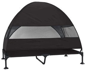 vidaXL Ανασηκωμένο Κρεβάτι Σκύλου Μαύρο 127 x 81 x 108 εκ.