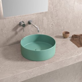 Karag LT3134 Νιπτήρας επικαθήμενος Turquoise Matt Ø35,5x12cm