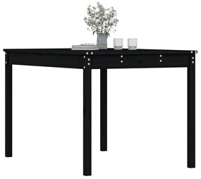 vidaXL Τραπέζι Κήπου Μαύρο 121x82,5x76 εκ. από Μασίφ Ξύλο Πεύκου