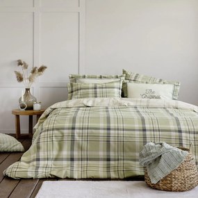 Παπλωματοθήκη Original (Σετ 3τμχ) Olive-Beige Nima Queen Size 220x240cm 100% Βαμβακερή Φανέλα