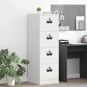 vidaXL Ντουλάπα Αρχείων με συρτάρι 2 pcs Λευκό 44 x 50 x 106.5 εκ