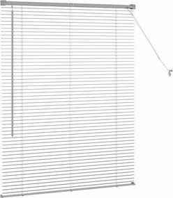 vidaXL Βενετσιάνικες Ρόδες Ασημί 130 x 100 cm Αλουμίνιο