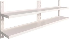 vidaXL Ράφια Τοίχου 2 Επιπέδων 2 τεμ. 240 x 30 εκ. Ανοξείδωτο Ατσάλι