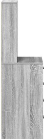 vidaXL Highboard Γκρι sonoma 40 x 41 x 135 εκ. Επεξεργασμένο Ξύλο