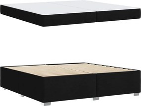 vidaXL Σκελετός Κρεβατιού με στρώμα Μαύρο 200 x 200 cm ύφασμα