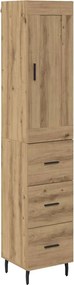 vidaXL Highboard Artisan Oak 34,5 x 34 x 180 εκ. Επεξεργασμένο ξύλο