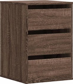 vidaXL Συρταριέρα Καφέ Δρυς 40x41x58 εκ. από Επεξεργ. Ξύλο