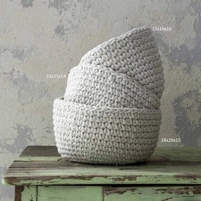 Καλάθι Αποθήκευσης (Φ28x15) Nima Panier Ivory