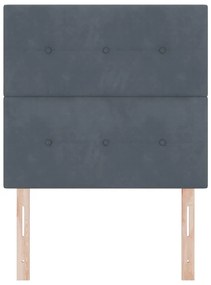 vidaXL LED κεφαλάρι με φώτα λωρίδας LED Γκρι 80 cm Πολυεστέρας