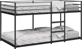 vidaXL Κουκέτα χωρίς στρώμα Μαύρο 90x200 cm Ατσάλι