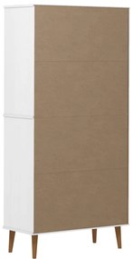 vidaXL Βιβλιοθήκη MOLDE Λευκή 85x35x170,5 εκ. από Μασίφ Ξύλο Πεύκου