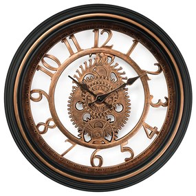 Ρολόι Τοίχου ArteLibre Καφέ/Μαύρο Πλαστικό Φ40.6x4.9cm-14740017