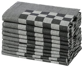 Πετσέτες Κουζίνας 20 τεμ. Μαύρο / Λευκό 50 x 70 εκ. Βαμβακερές - Πολύχρωμο