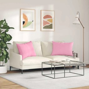 vidaXL Μαξιλάρι Καναπέ 2 pcs Ροζ 70 x 50 cm ύφασμα