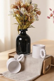 Stewehome Σετ 2 τεμαχίων κεραμικά φλιτζάνια 8 cm 260 ml μοντέρνου στυλ Λευκό