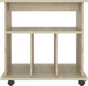 vidaXL Ντουλάπι Τροχήλατο Sonoma Δρυς 60 x 45 x 60 εκ. από Επεξ. Ξύλο