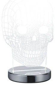 Φωτιστικό Επιτραπέζιο Skull R52461106  7W Led 12x14x21cm Chrome RL Lighting Μέταλλο