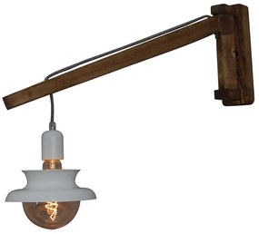 Φωτιστικό Τοίχου - Απλίκα HL-305W 77-3137 Norio White Homelighting Metal,Wood