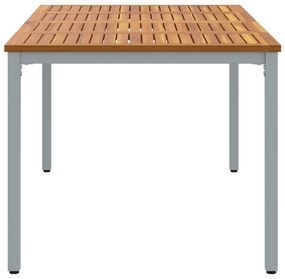 vidaXL Γραφείο Κήπου 180x90x75 εκ. Συμπαγές ξύλο ακακίας και μέταλλο
