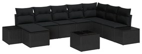 vidaXL Σετ Καναπέ Κήπου με μαξιλάρι 9 pcs συνθετικό ρατάν