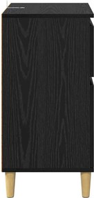 vidaXL Πλαϊνό γραφείο Μαύρη Οξυά 60 x 35 x 70 cm Επεξεργασμένο ξύλο