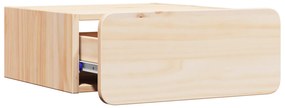 vidaXL Κομοδίνο με συρτάρι Καφέ 39 x 34 x 16.5 εκ. Μασίφ ξύλο πεύκου