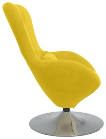vidaXL Κάθισμα-αυγό Κίτρινο 63 x 73 x 90 εκ Βελούδο