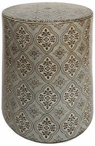 Βοηθητικό Τραπέζι DKD Home Decor Μπλε Μπεζ Ξύλο 32,5 x 32,5 x 42 cm