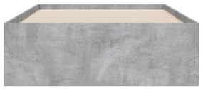 vidaXL Πλαίσιο Κρεβατιού με συρτάρια Γκρι Σκυρ. 100x200 εκ. Επεξ. Ξύλο