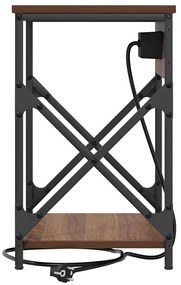vidaXL Κομοδίνο Καφέ δρυς 41 x 31 x 51 εκ. Επεξεργασμένο ξύλο