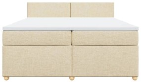 ΚΡΕΒΑΤΙ BOXSPRING ΜΕ ΣΤΡΩΜΑ ΚΡΕΜ 200X200 ΕΚ. ΥΦΑΣΜΑΤΙΝΟ 3289085