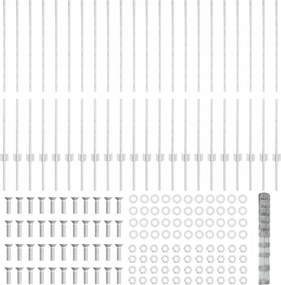 vidaXL Τεντώτο με στήριγμα Ασημί 1,2 x 50 m Ατσάλι