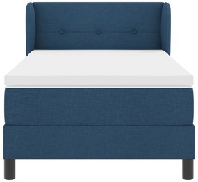 vidaXL Κρεβάτι Box Spring με Στρώμα Μπλε 80x200 εκ. Υφάσματος