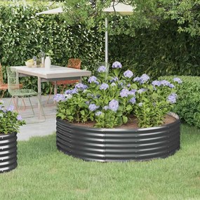 vidaXL Ζαρντινιέρα Ανθρακί 140x140x36εκ Γαλβανισμένος χάλυβας
