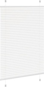vidaXL Πλισέ περσίδα Λευκό 95x100 cm Πλάτος υφάσματος 94,4 cm
