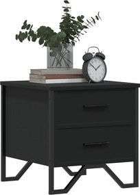 vidaXL Κομοδίνο Μαύρο 40x41x40 εκ. από Επεξεργασμένο Ξύλο