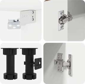 vidaXL Μονάδα κουζίνας LUCCA 8 pcs Καπνισμένο Ξύλο Δρυός