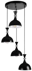 Φωτιστικό Οροφής 534LUN3878 Φ25x70cm 4xE27 40W Black Opviq