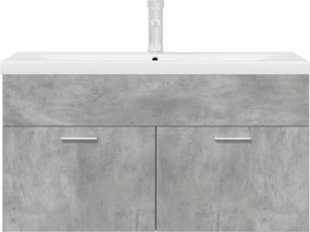 vidaXL Ντουλάπι νιπτήρα μπάνιου με ενσωματωμένη λεκάνη και βρύση