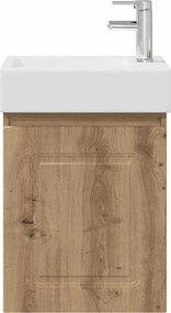 vidaXL Μονάδα μπάνιου με βρύση Artisan Δρυς 45,5 x 22,5 x 84 εκ