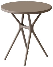 Τραπέζι FL7 Fylliana Στρογγυλό Πολυπροπυλενίου Cappuccino 70x70x71 εκ. 2αδα 70x70x71 εκ.
