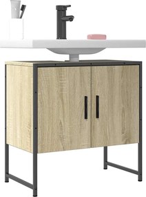 vidaXL Ντουλάπι Νιπτήρα Μπάνιου Sonoma Δρυς 60x33x60 εκ. Επεξ. Ξύλο