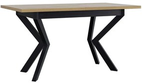 Τραπέζι Επεκτεινόμενο Ikonic II 162704509 140/180x80x79cm Sonoma-Black Metal,Wood