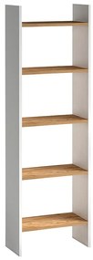 Βιβλιοθήκη μελαμίνης Flora Megapap χρώμα white pine 52x25x158εκ.-GP022-0073,2