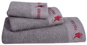 Πετσέτες Μπάνιου (Σετ 3τμχ) Greenwich Polo Club 2667 Grey 480gsm