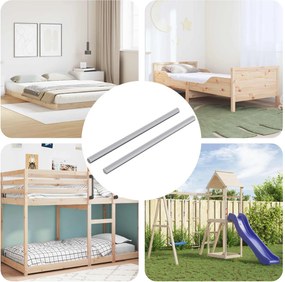 vidaXL Ράβδος Με Σπείρωμα 2 pcs Ασημί 6 x 120 mm Ατσάλι