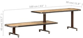 vidaXL Έπιπλο Τηλεόρασης 160 x 30 x 40 εκ. από Μασίφ Ξύλο Μάνγκο